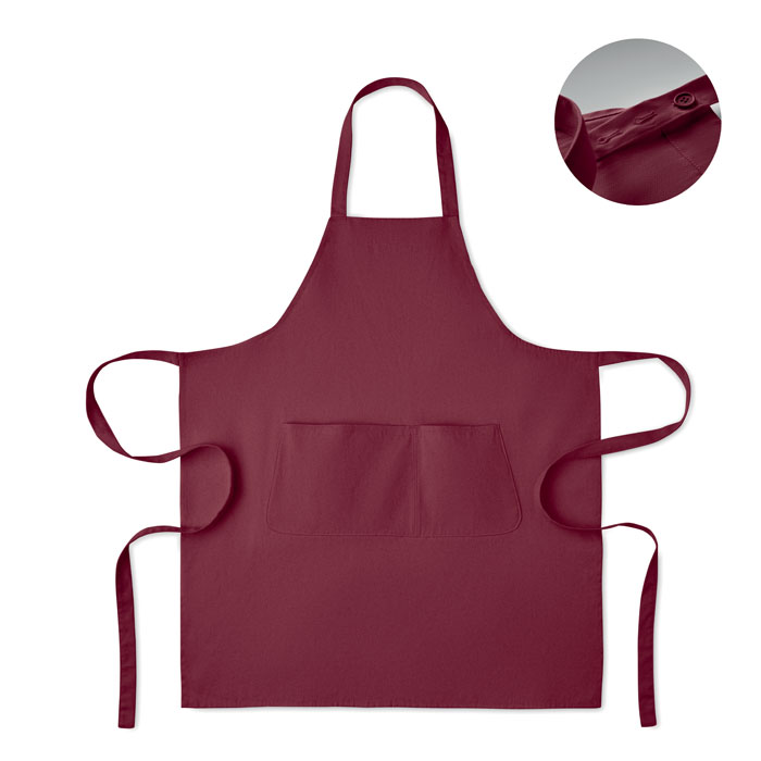 GAMMA - Organic cotton apron 240 gr/m² - Burgundy