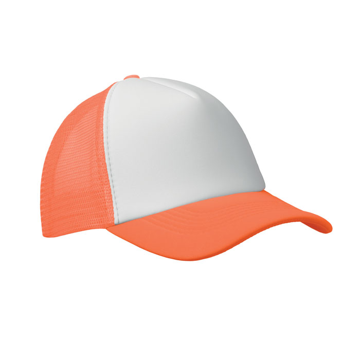 BUBBLE - 5 Panel trucker cap - Neon Orange