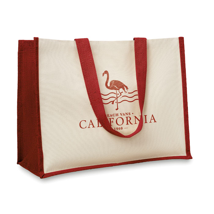CAMPO DE FIORI - Jute and canvas shopping bag