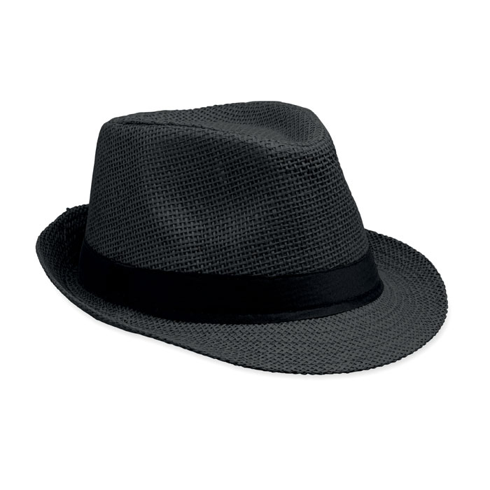 BOOWIE - Paper straw hat - Black
