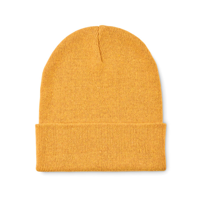 BEANIX - Knitted beanie with cuff - Yellow