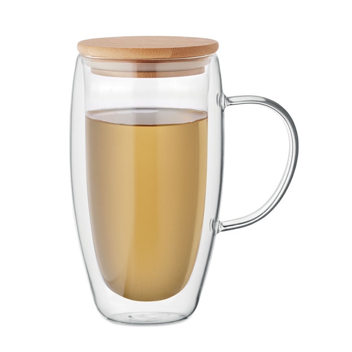 TEROL - Double wall glass mug 450ml