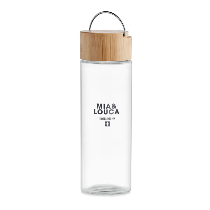 AMELAND - Glass bottle 500ml, bamboo lid