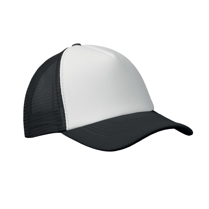 BUBBLE - 5 Panel trucker cap - White/Black