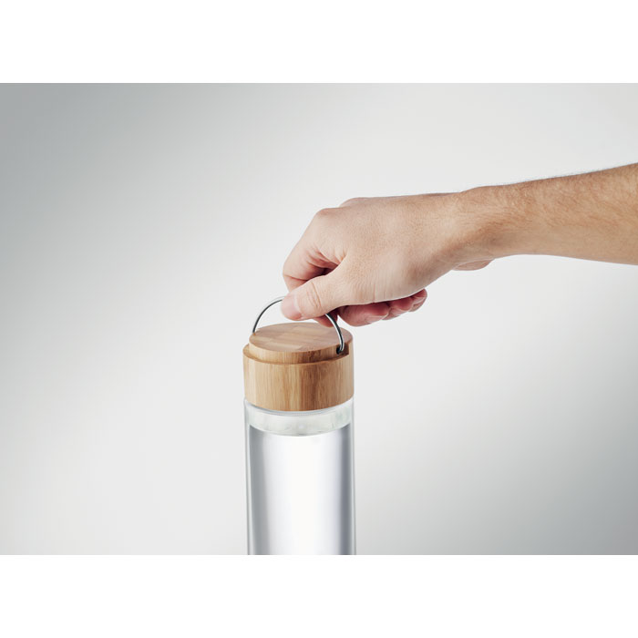 AMELAND - Glass bottle 500ml, bamboo lid