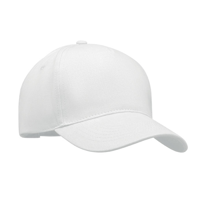 LONG BEACH SINGA - 5 Panel baseball cap 260 gr/m - White