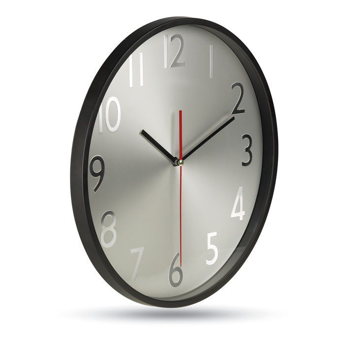 RONDO - Wall clock w silver background