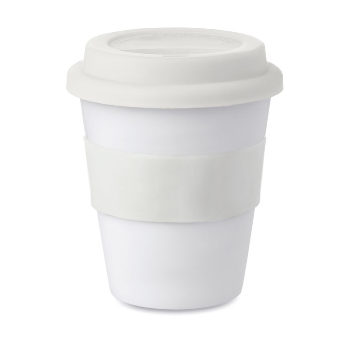 ASTORIA - PP tumbler with silicone lid - White