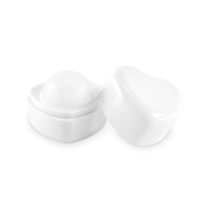 SWEET - Heart shape vegan lip balm - White