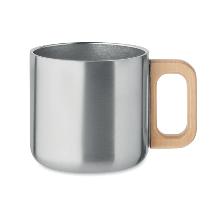 ACERO - Double wall mug 350 ml - Matt Silver