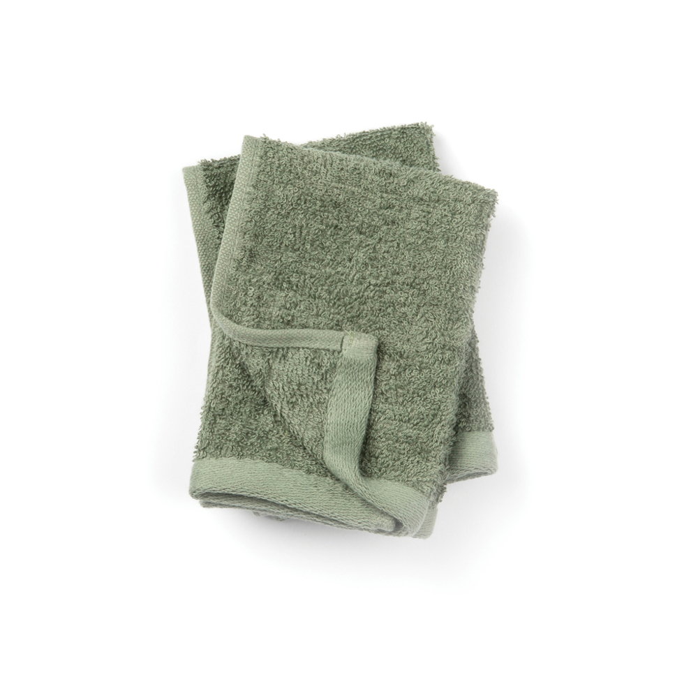 VINGA Birch towels 30x30 - green (± PMS 16-0110 TCX)