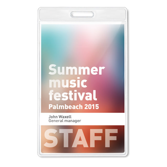 BADGO - Transparent badge 7.5cmx12.5cm