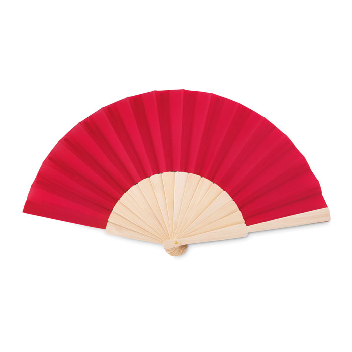 FANNY WOOD - Manual hand fan wood - Red