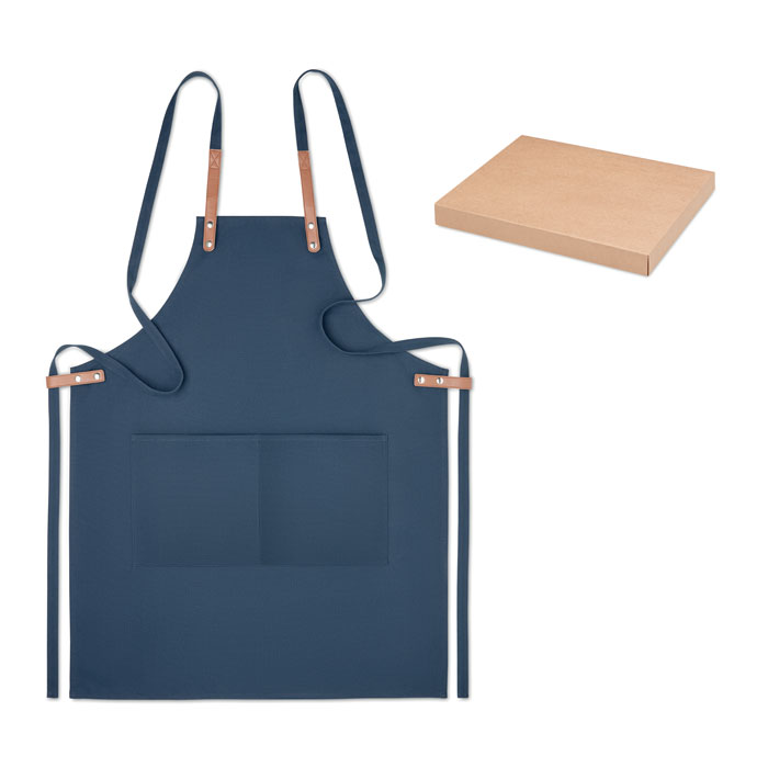 NAGPUR COLOUR - Organic cotton apron 340 gr/m² - Blue