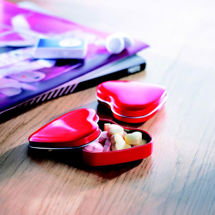 LOVEMINT - Heart tin box with candies