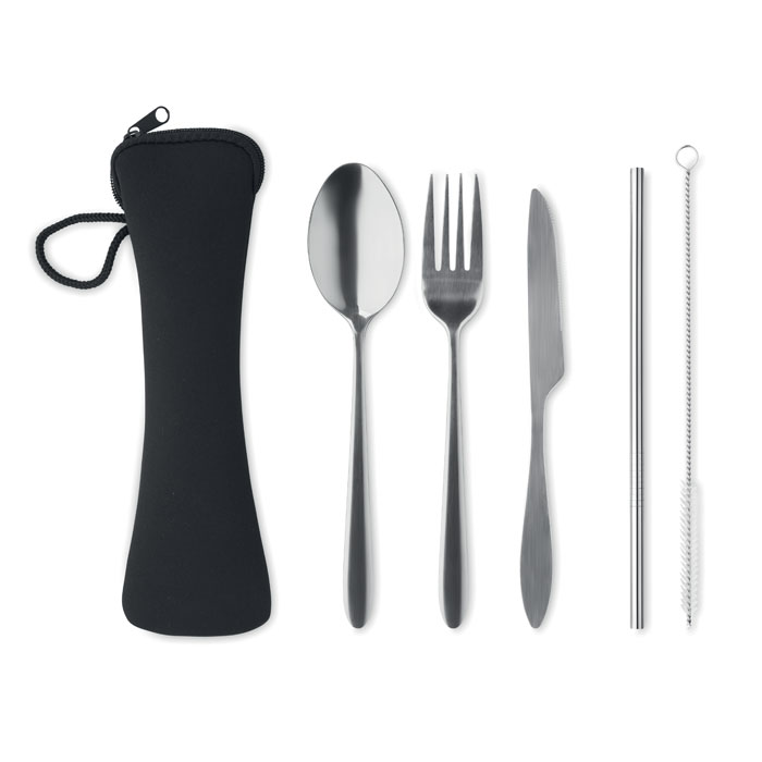 5 SERVICE - Cutlery set stainless steel - Black