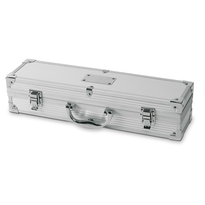 ASADOR - 3 BBQ tools in aluminium case