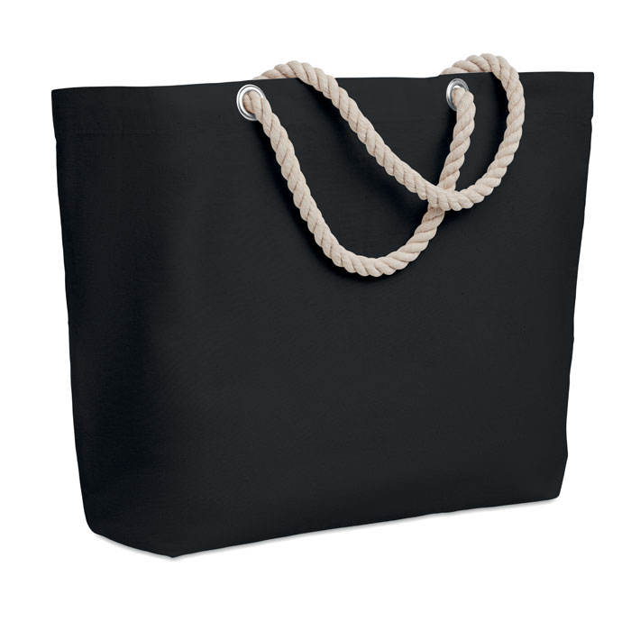 MENORCA - Beach bag with cord handle - Black