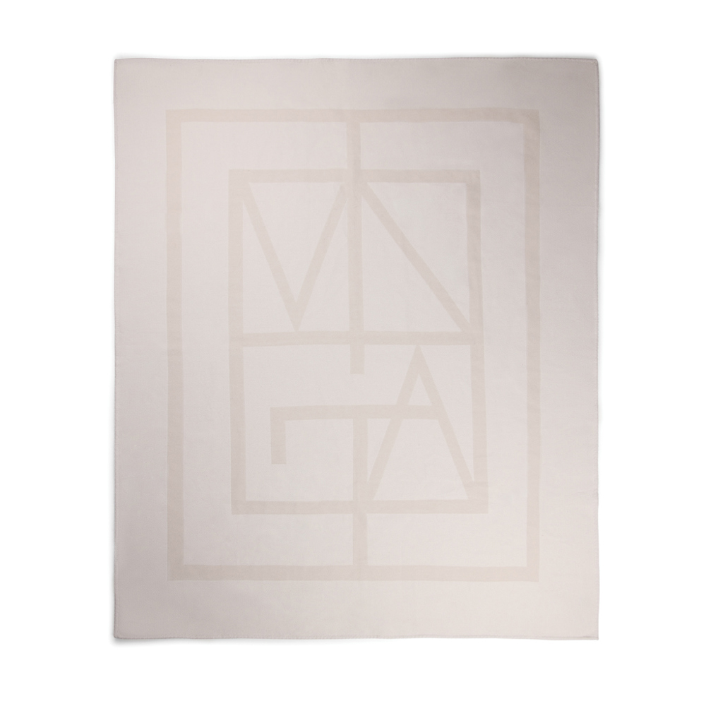 VINGA Monogram GRS blanket - off white (± PMS 11-0604 TPX)