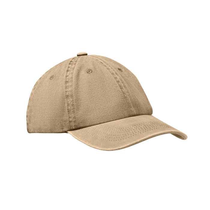 BEAU - 6 panel baseball cap 265 gr/m² - Khaki