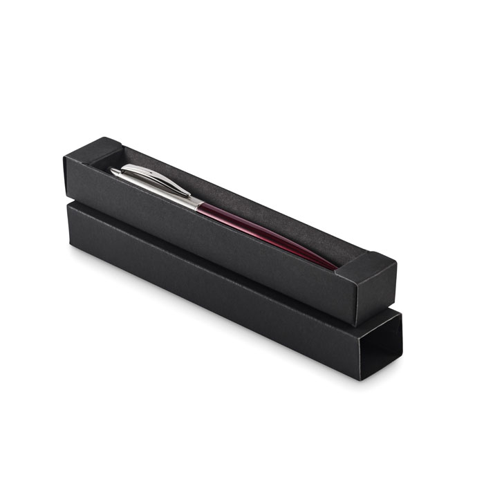 GRAZ COLOUR - Push button pen in box - Burgundy