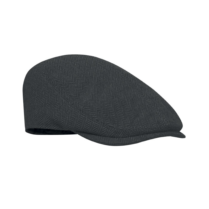 BLIND PEAK - Newsboy flat cap 335 gr/m² - Black