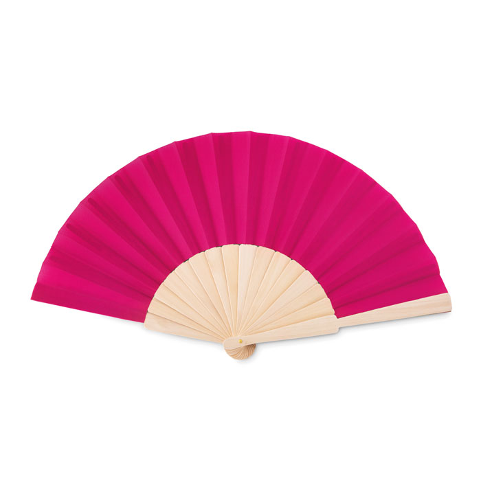 FANNY WOOD - Manual hand fan wood - Fuchsia