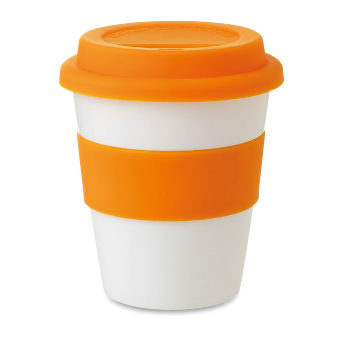 ASTORIA - PP tumbler with silicone lid - Orange