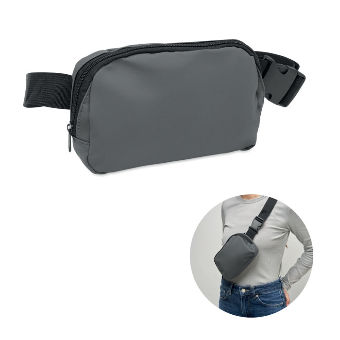KOROVIN WAIST - Waist bag in 210D polyester - Stone Grey