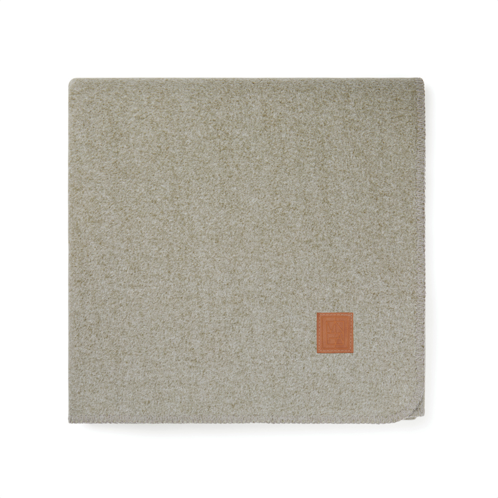 VINGA Moulton GRS RPET blanket - green, timber wolf (± PMS 15-1306 TPG/ ± PMS 17-1310 TPG)
