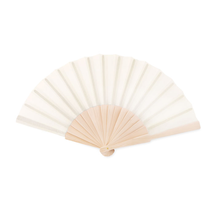 FANNY WOOD - Manual hand fan wood - Beige